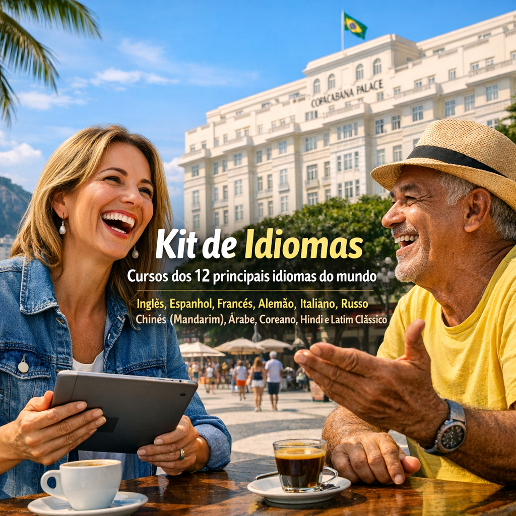 Kit de Idiomas – Cursos dos 12 principais idiomas do mundo