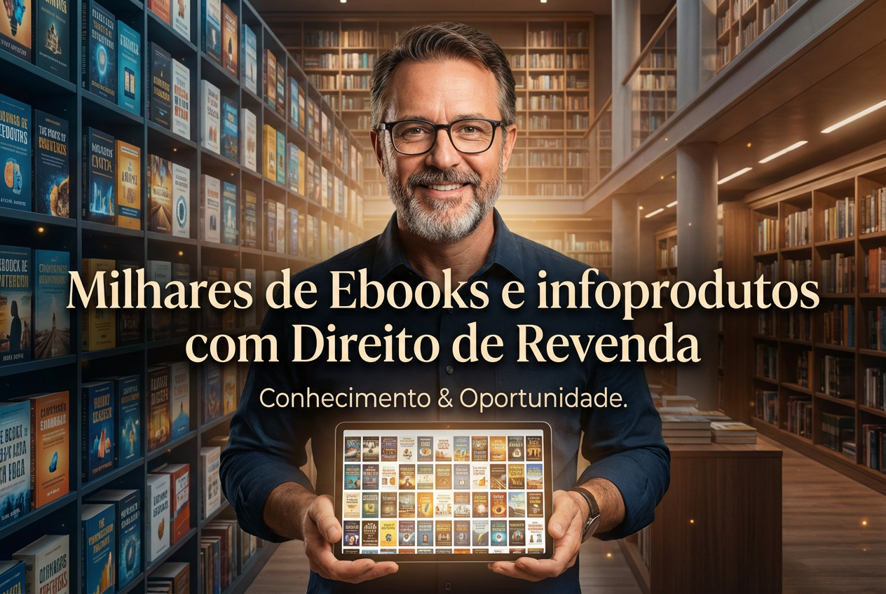 Milhares de Ebooks e infoprodutos com Direito de Revenda